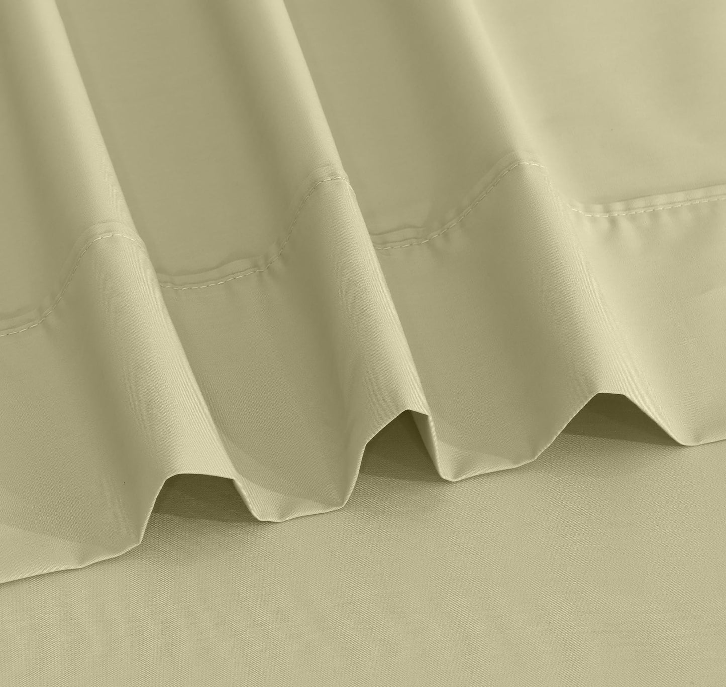 RUVANTI 100% Cotton Percale Sheets Queen Size – Crisp Cooling Bed Sheets for Hot Sleepers, Deep Pocket 16”, Soft Breathable & Durable Hotel-Style 4 Piece Set, Sage Green