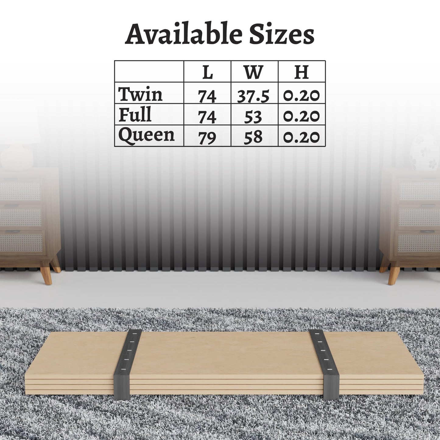 Nutan, Folding Bunkie Board – Low-Profile 74″ x 37.5″ Mattress Support Platform for Daybeds, Bunk Beds, Futons & Metal/Wood Frames – Prevents Sagging, Easy to Install & Store
