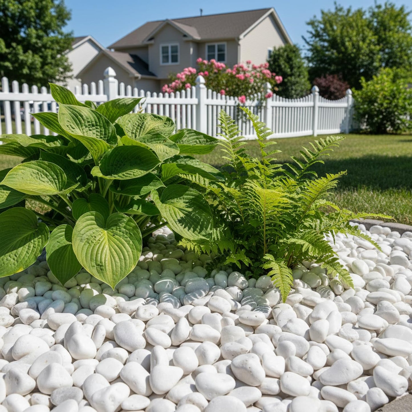 Midwest Hearth Decorative Polished White Stones, 1 to 2 Inch Natural River Pebbles, Vase Filler, Succulent, Fairy Garden, Flower Arrangement, Landscaping, Eco-Friendly, Non-Toxic, 5-lb Bag