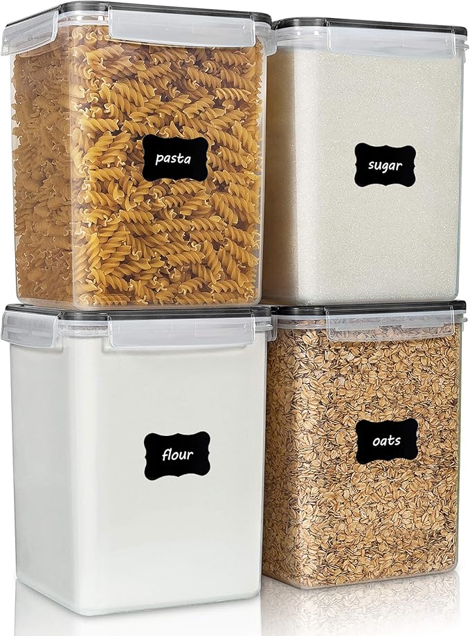 Vtopmart 4 PCS Large Food Storage Containers 5.2L / 175oz, 4 Pieces BPA Free
