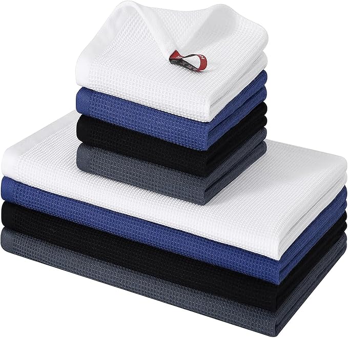 Homaxy 100% Cotton Kitchen Towels and Dishcloths Set