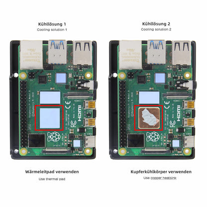 Geekworm Raspberry Pi 4 Aluminum Case - Heavy Duty Passive Heat Dissipation Metal Case for Raspberry Pi 4B Only