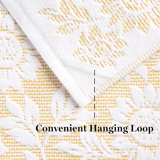 Martha Stewart Woodland Harvest Jacquard Sunflowers Kitchen Towel 2-Pack Set