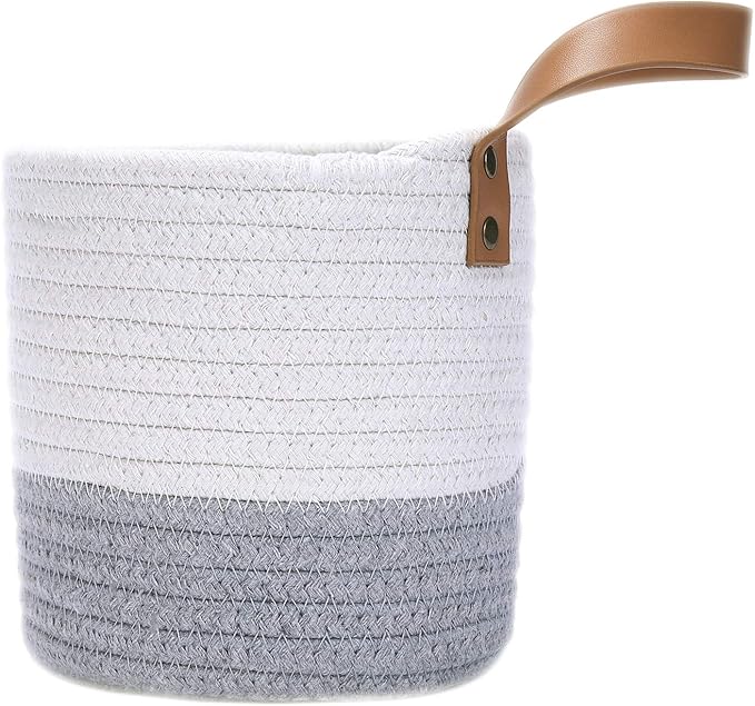 2pack Small Hanging Basket-Cotton Rope Wall Basket