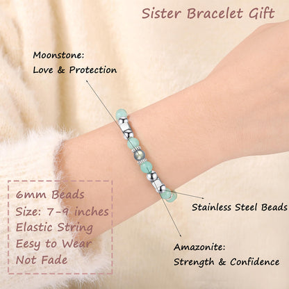 JSENGIFT Sister Birthday Gifts, Christmas Birthday Gifts for Sister Sis, Mothers Day Ideas Present Basket Set of 6