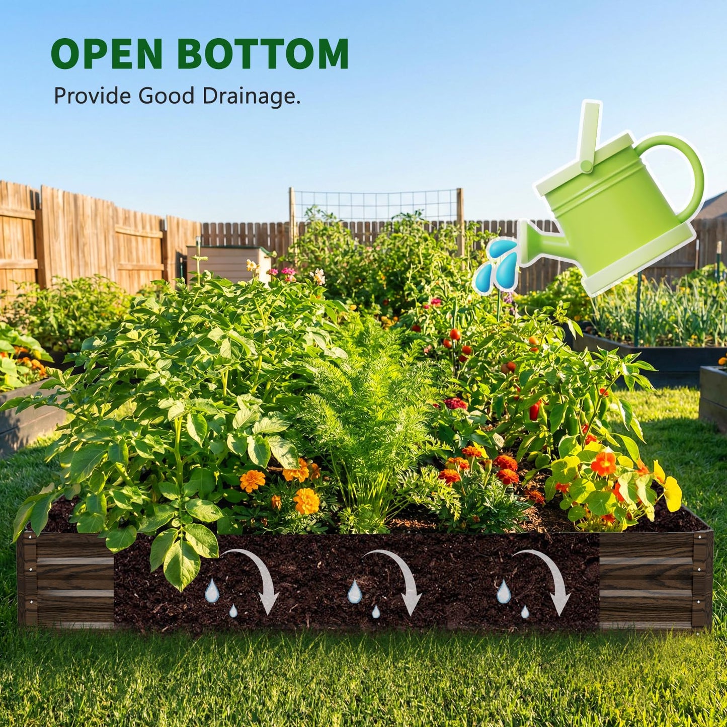 Galvanized Raised Garden Bed for Gardening Vegetables with Cover, 82.7"x43.3"x47.2" Outdoor Metal Planter Box Kit with Roll-Up Large Screen Windows Mini Greenhouse for Growing Vegetables Flower