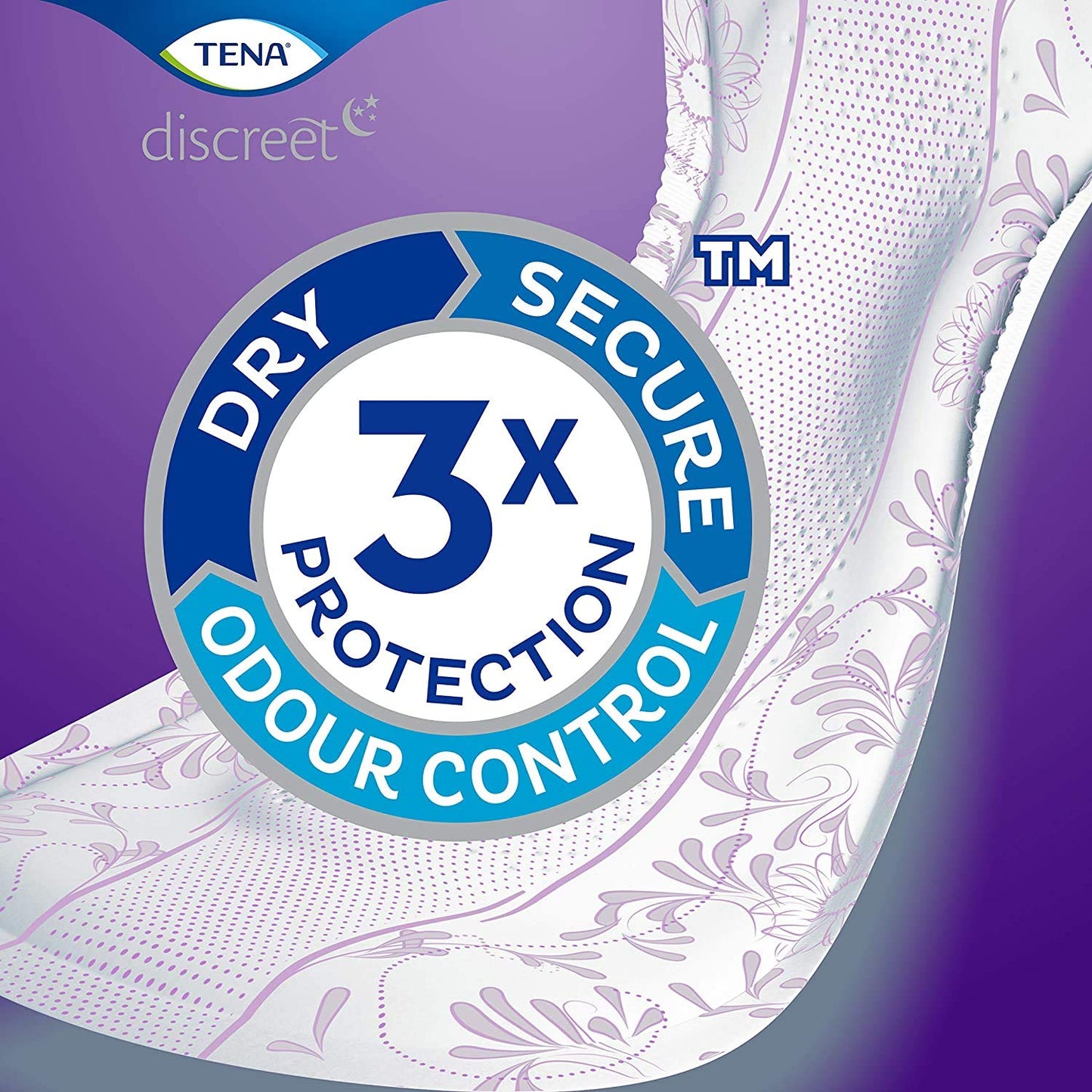 48 x Tena Lady Discreet Maxi Night Incontinence Pads for Women, 8 Packs of 6, with Medium to Heavy Bladder Weakness, Specifically Designed for Night Time Protection with Wider Back and Extra Length