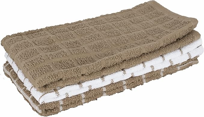Ritz Terry Check Kitchen Towels: Highly Absorbent & Super Soft, Durable Kitchen