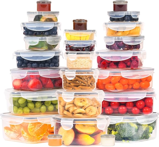 RockBerry 50 Pcs Large Food Storage Containers