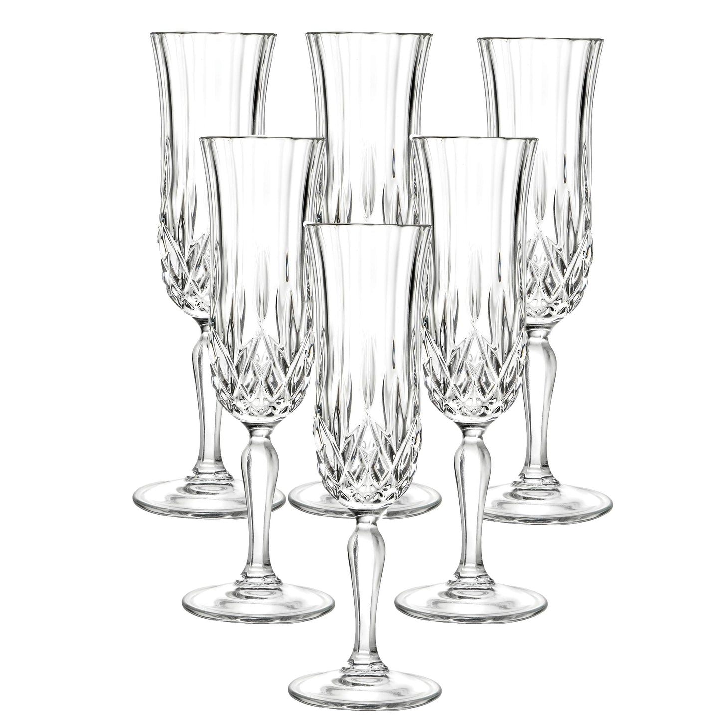 Lorren Home Trends Opera Flute, 6 Calici 13cl 4,49 oz