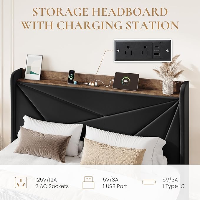 SHA CERLIN Full Size Bed Frame
