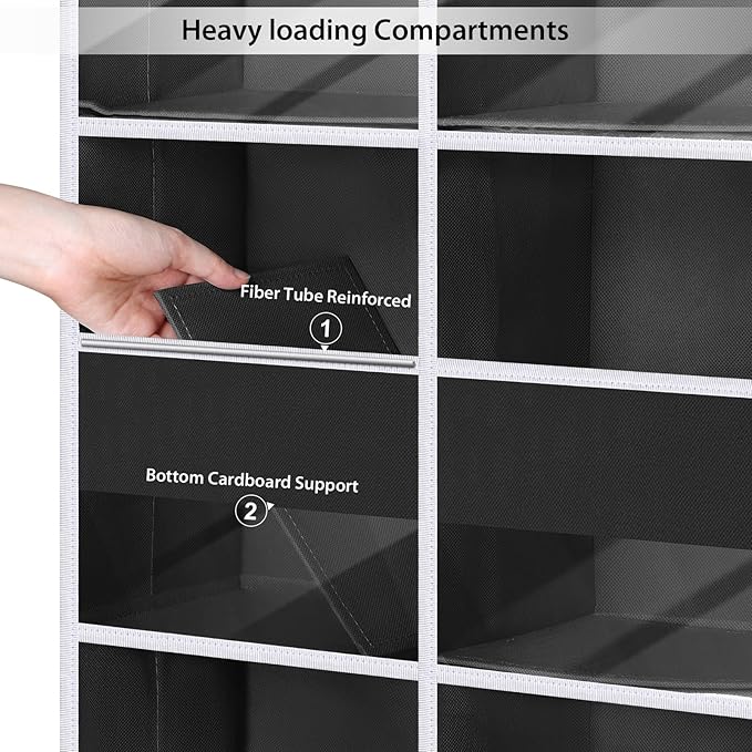 Univivi 6-Shelf Over Door Hanging Organizer Fabric Door Storage