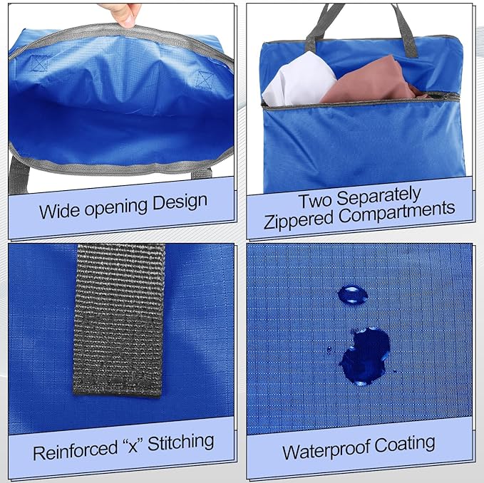 2 Pcs Travel Laundry Bags Waterproof