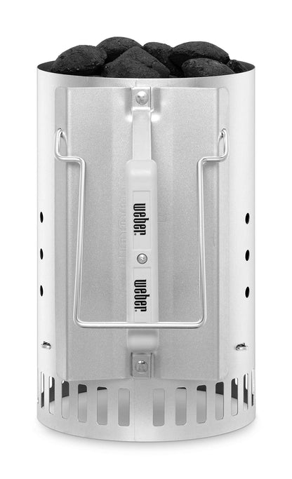 Weber Rapidfire Starter - Large (32cm Height), compact grill lighter with two handles, ideal for all charcoal grills from Ø 47cm, ignition aid for charcoal, briquettes - (7416)