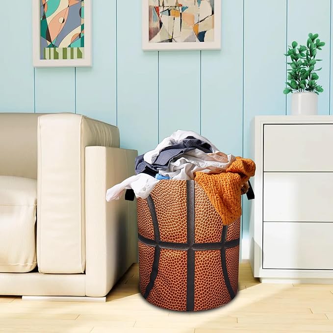 Basketball Laundry Basket Ball Texture Oxford Cloth Laundry Hamper