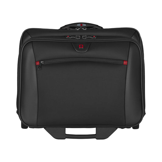 WENGER Potomac 2-TLG Laptop Trolley for up to a 17” Notebook, removable 15” Laptop Bag, 23 l, Women Men, Office Business Travel, Black, 600661