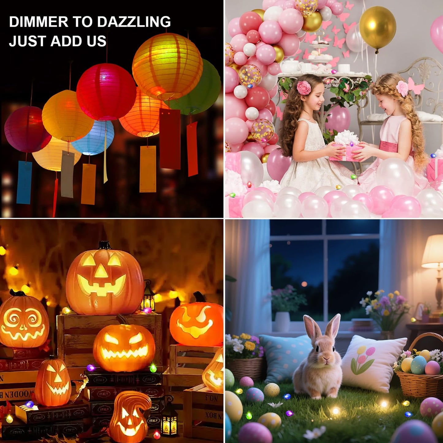Aogist 100Pcs Warm White Balloon Lights with Hook,Long Standby Time,Waterproof Mini Light for Birthday Party Wedding Christmas Halloween Easter Decorative (Steady)