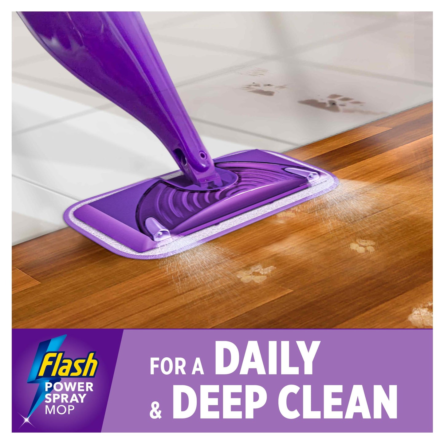 Flash Power Spray Mop Floor Cleaner Multi-Surface Cleaning Liquid Enchanted Wildflowers 5L (1.25L x4)