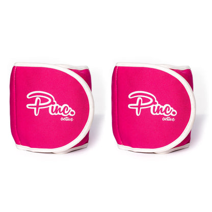Ankle Weights Set (2 x 0.5lb Cuffs) - 1lbs in Total - for Women, Men and Kids – Used for Workouts at Home, Pilates, Yoga, Boxing, Dancing and Resistance Training, Pink