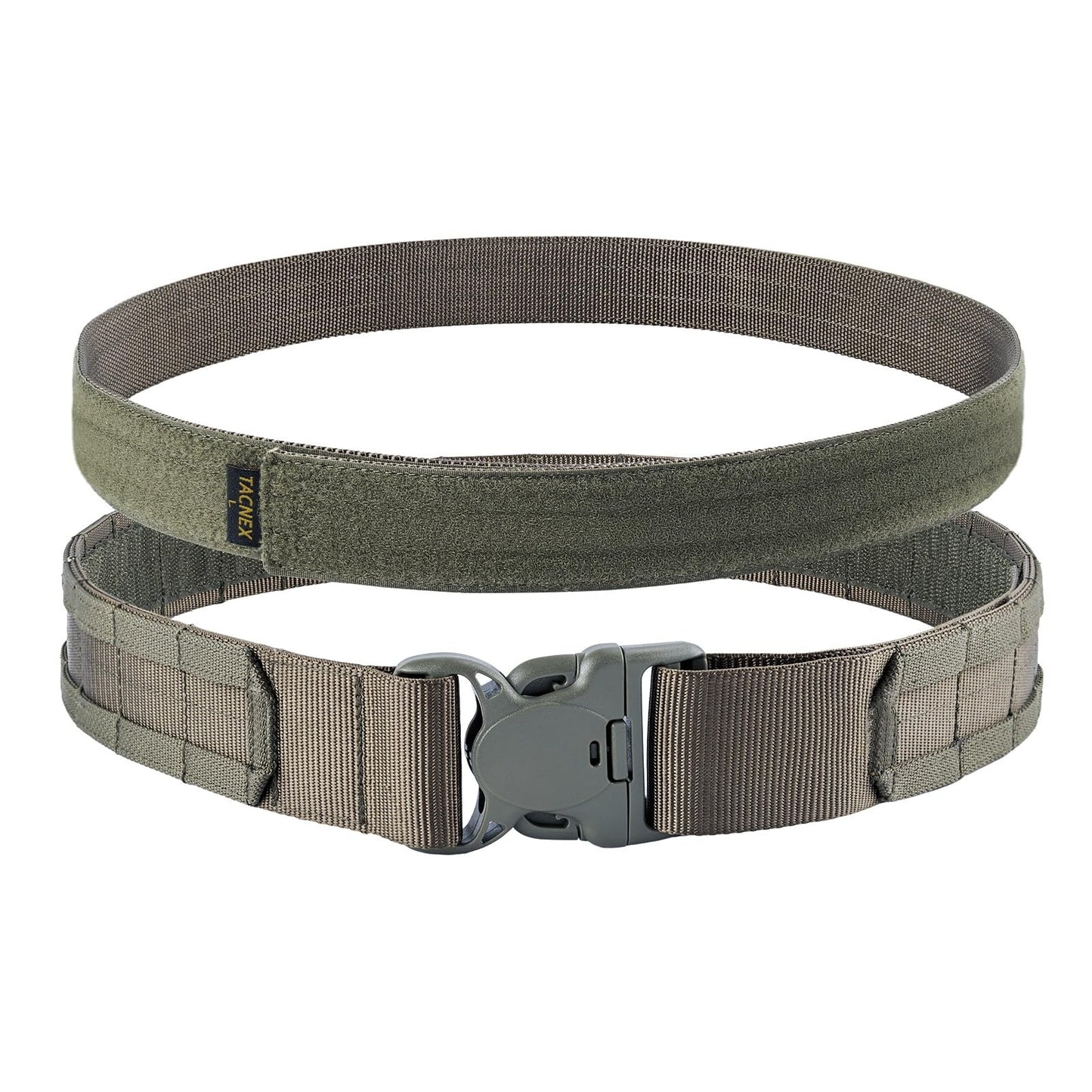 TACNEX 2" MOLLE Battle Belt Tactical Duty Belt with 1.5" Inner Belt RG S