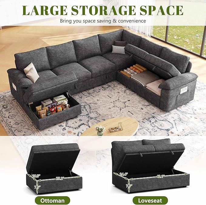 108 Inch Sectional Sleeper Sofa