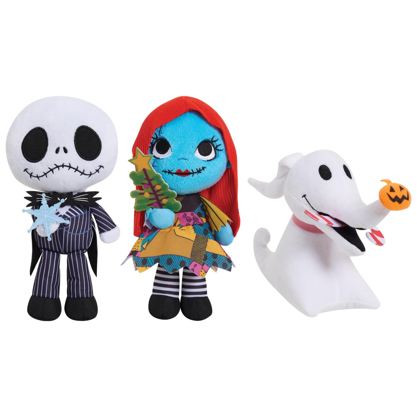 Disney Tim Burton’s Nightmare Before Christmas Small Plushie 3-Piece Set, Felt and Embroidered Details, Holiday Stocking Stuffers, Gifts, Presents, Kids Toys for Ages 3 Up by Just Play