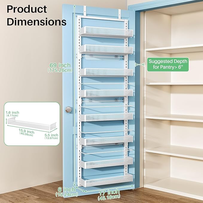 SNTD 8 Tiers Over the Door Organizer