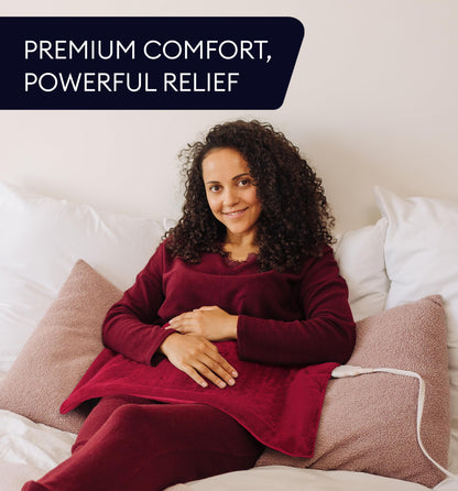 GENIANI Electric Throw - XL Electric Heating Pad for Back Pain & Cramps Relief, Birthday for Women Men Auto Shut Off, Machine Washable, Heat Pad for Neck & Shoulder, 12×24", Tabby Gray