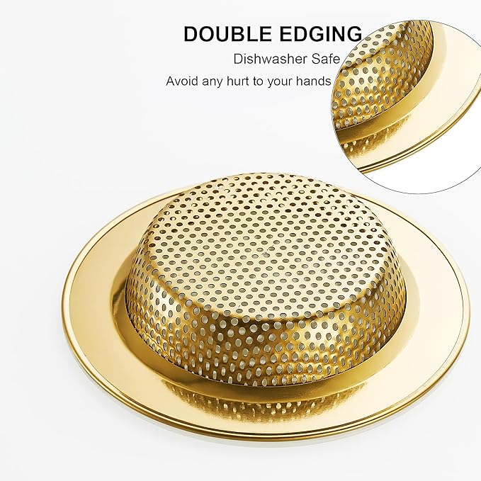 LASSHSWA Kitchen Sink Strainer Stainless Steel, Kitchen Sink Drain Strainer