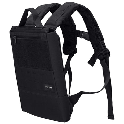 Polyfit Rucking Backpack 2.0 - Weighted Ruck Pack for Weight Plates - Patent Pending Side-Loading Rucksack for Walking, Running, Rucking, Strength and Endurance Training - Black