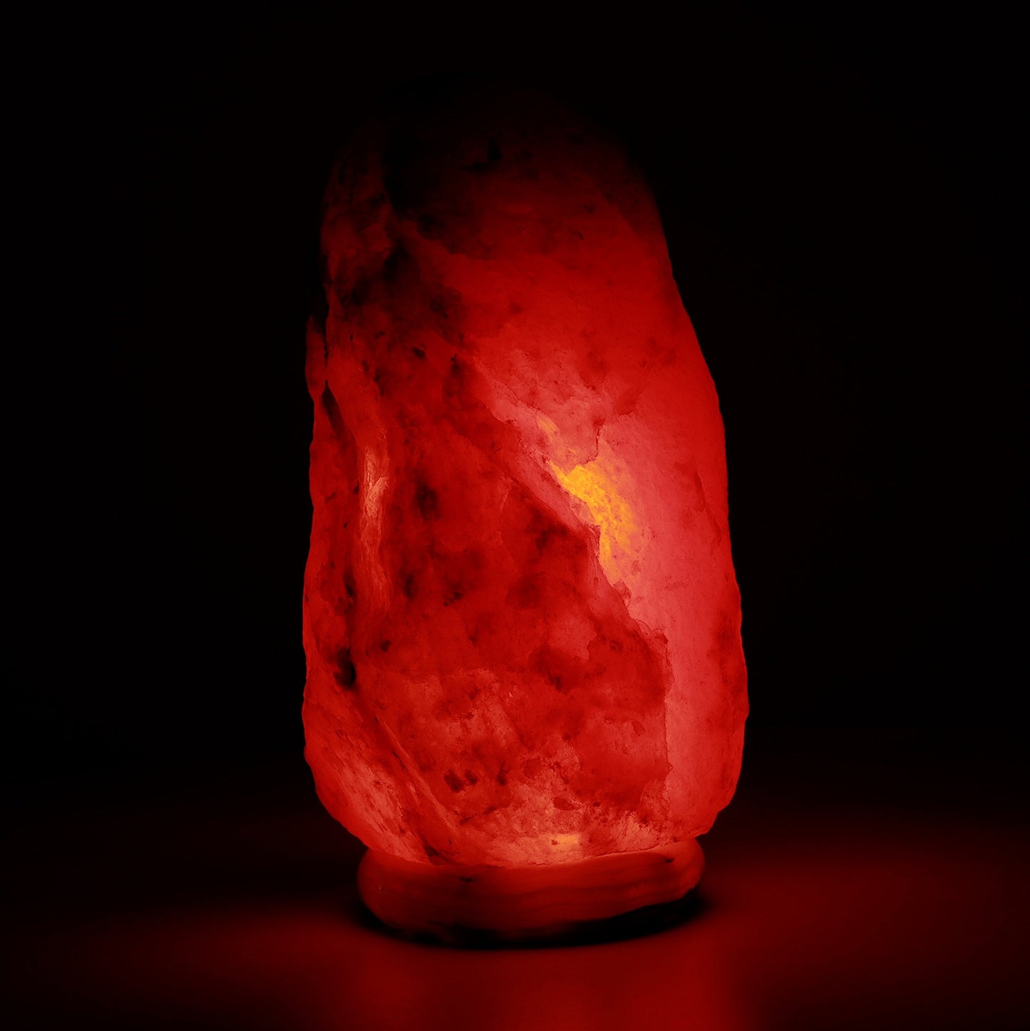 Himalayan Rock Salt Natural Crystal Lamp, 11.5" Tall – Soft Calm Therapeutic Light – Naturally Formed Salt Crystal Design On Onyx Marble Base – Tibetan Evaporated Rock Lamps – Dark Orange Hue