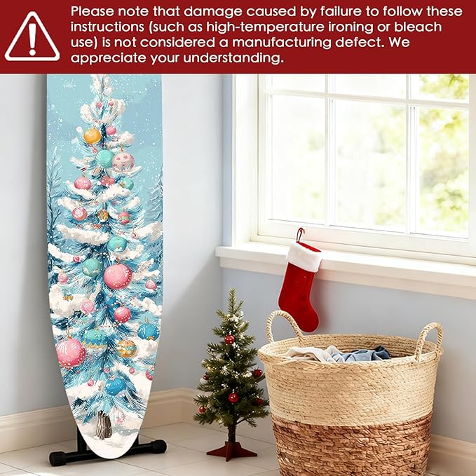 Nuxovilar Ironing Board Covers Snowy Winter Tree Pattern Polyester 15x54 Inches