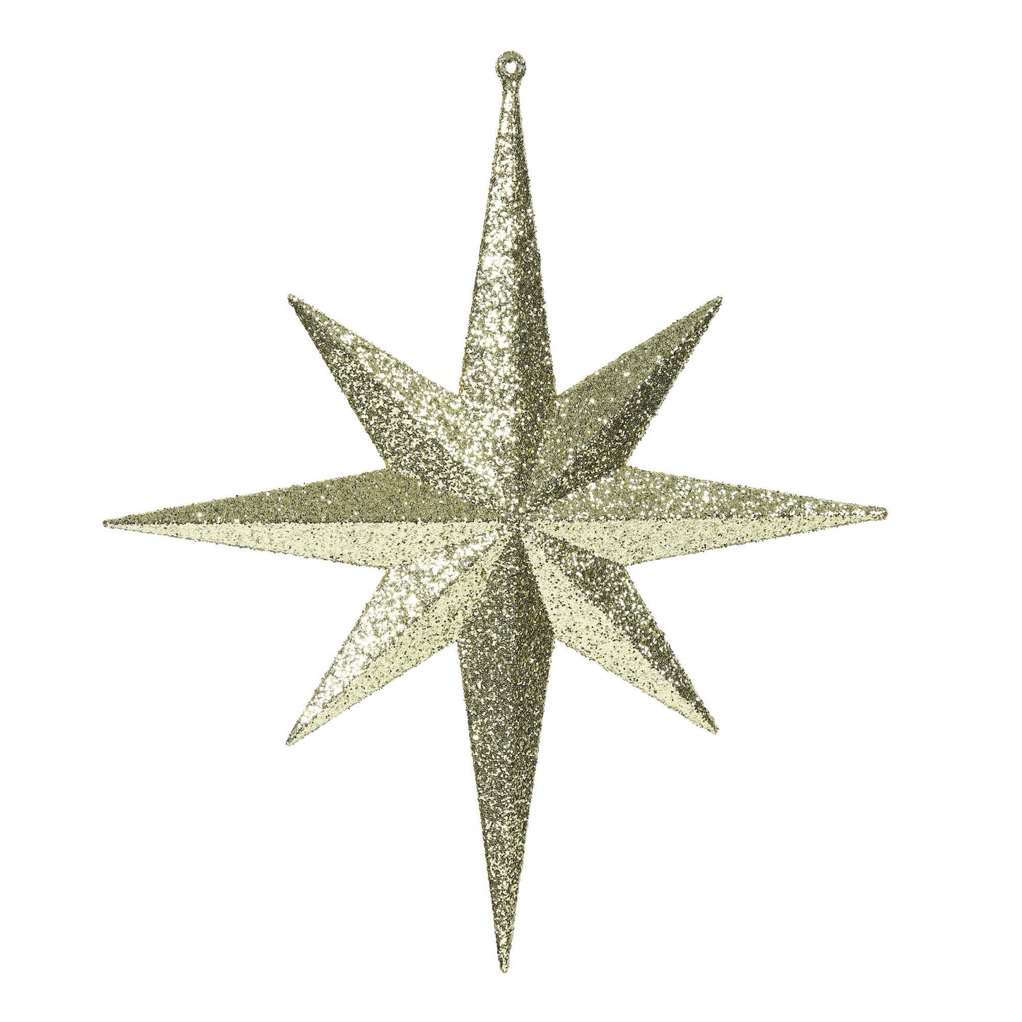Vickerman 12" Gold Iridescent Glitter Bethlehem Star Christmas Ornament, 2 per Box