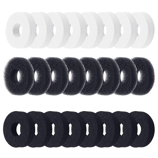 SUPERFINDING 30Pcs 20mm Control Ring Flat Round Precision Rings Aim Assist Precision Target Rings 3 Different Strengths Joystick Sponge Ring Motion Control Compatible with PS4 PS5 Xbox One and Switch