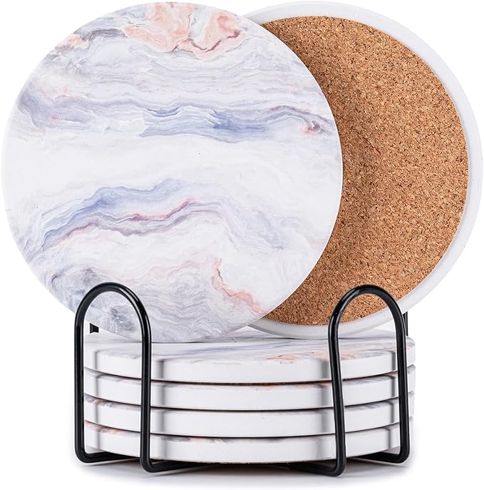 Hoewina 6Pcs Drink Coasters