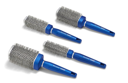Bio Ionic BlueWave Conditioning Square-Round Brush – Create Volume & Smooth Hair Quickly, Crimped Bristles Add Root Tension, Styling Brush For Bouncy Blowouts, All Hair Types & Textures