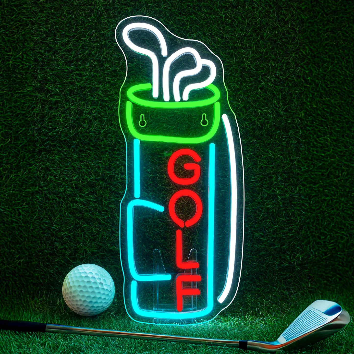 Horseneon Golf Neon Sign for Wall Decor, Golf Neon Led Sign, Creative Neon Lights Signs with USB Powered for Golf Club, Backdrop Lights, Wall Hanging Decor