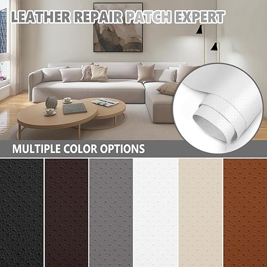 Leather Repair Patch, Breathable Perforated Self Adhesive Repair Patch