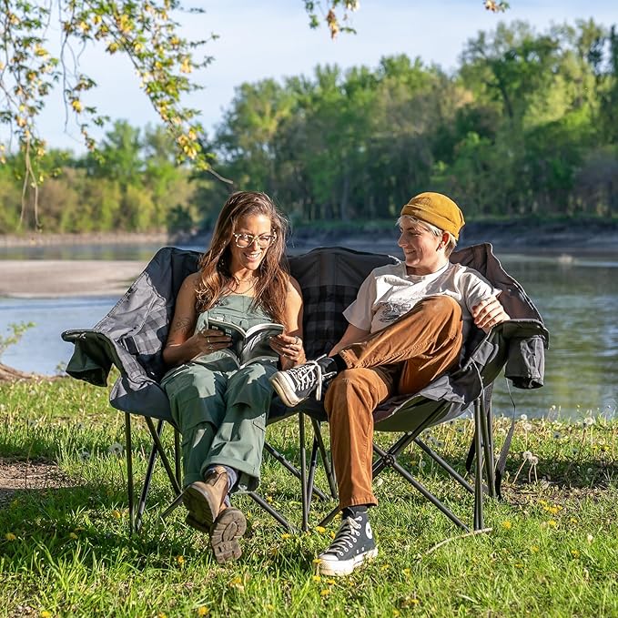 Double Camping Chair Padded 2 Person Camping Chair Camping Loveseat