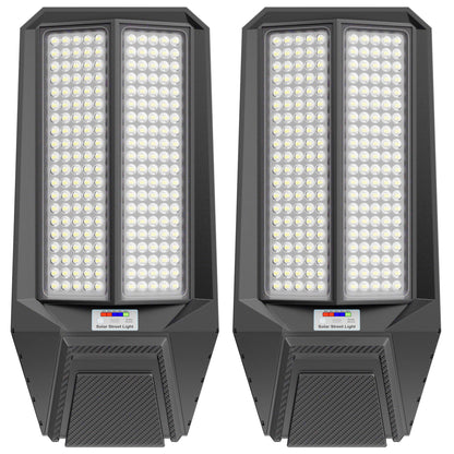 loyoele Ultra-Bright Solar Street Light with Motion Sensor, 11000W Commercial Outdoor Solar Security Light, IP67 Waterproof, Dusk-to-Dawn LED Flood Light for Yard, Parking Lot, Driveway, Barn, Garden