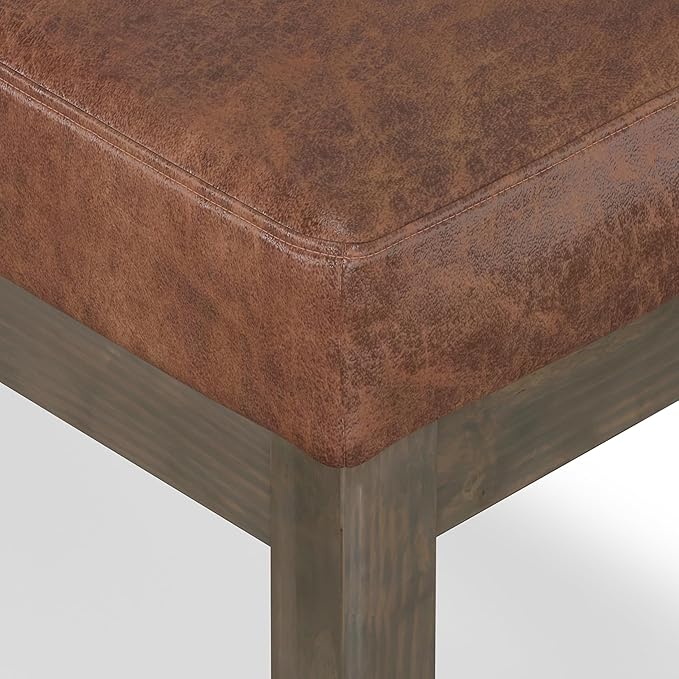 SIMPLIHOME Milltown Small Ottoman Bench