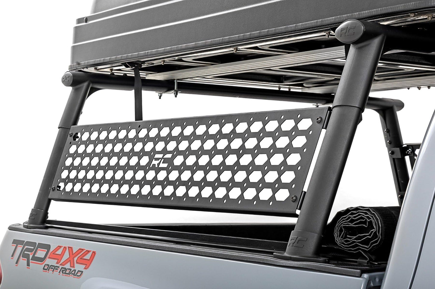 Rough Country Bed Rack Molle Panel Kit for Toyota Tacoma (2005-2023) - Storage Rack for Tools, Accessories & Recovery Gear