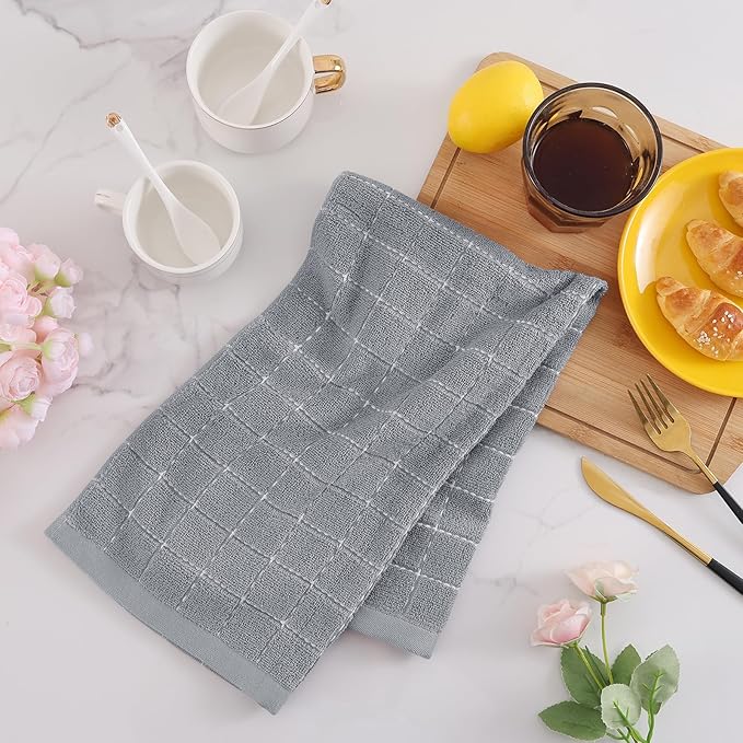 Mordimy 100% Cotton Terry Cloth Kitchen Towels, Super Soft and Absorbent Dish