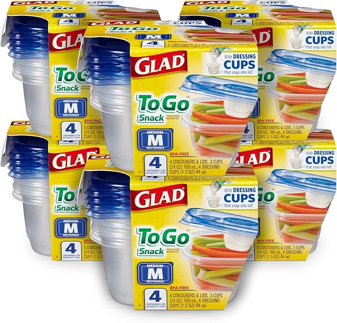 Glad GladWare To Go Lunch Food Storage Containers