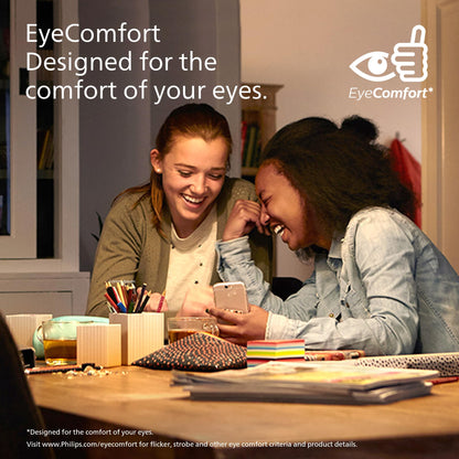 PHILIPS LED 75W A19 4-Pack Ultra Definition Daylight (5000K) 1100 Lumen (9W = 75W) Dimmable Frosted Flicker-Free Light Bulbs