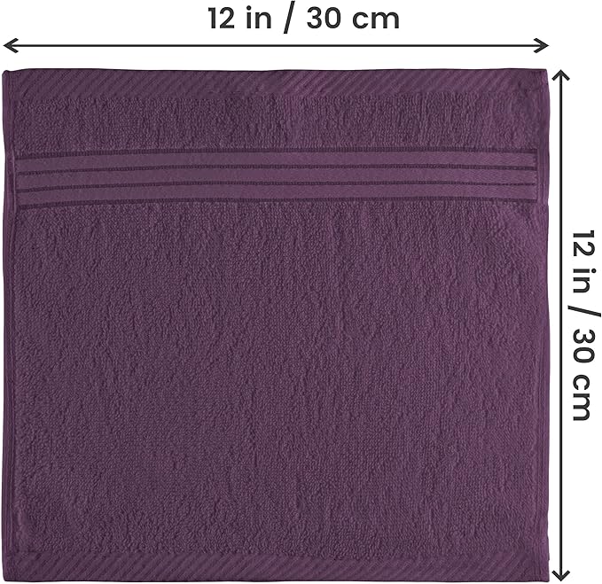 Utopia Towels Wash Cloths Set, 12 by 12 Inches, 100% Cotton Ring Spun, Highly