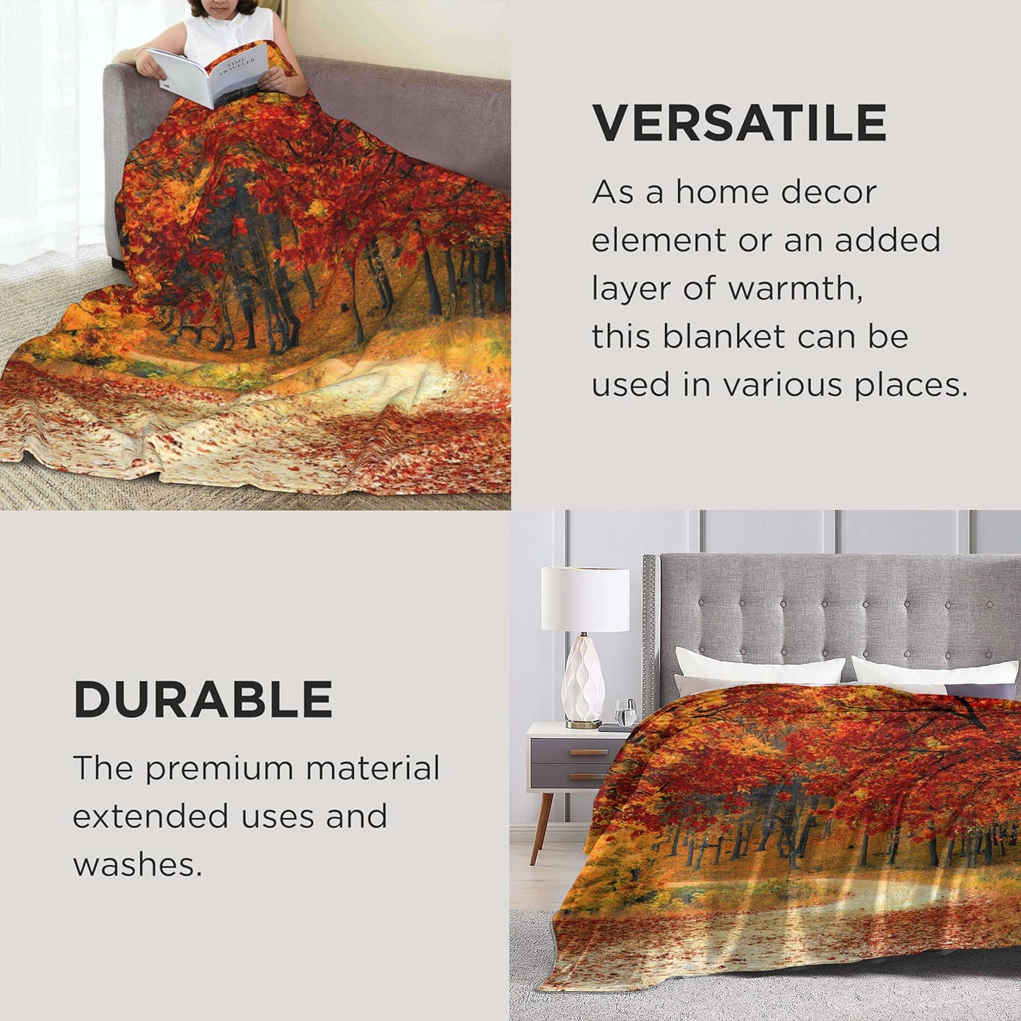 Aonimonis Bluebonnet Floral Throw Blanket Gifts for Women Adults Girls, Soft Fuzzy Warm Cozy Flannel Blankets for Bedroom, Travel, Couch, Home Decor 50x60 in