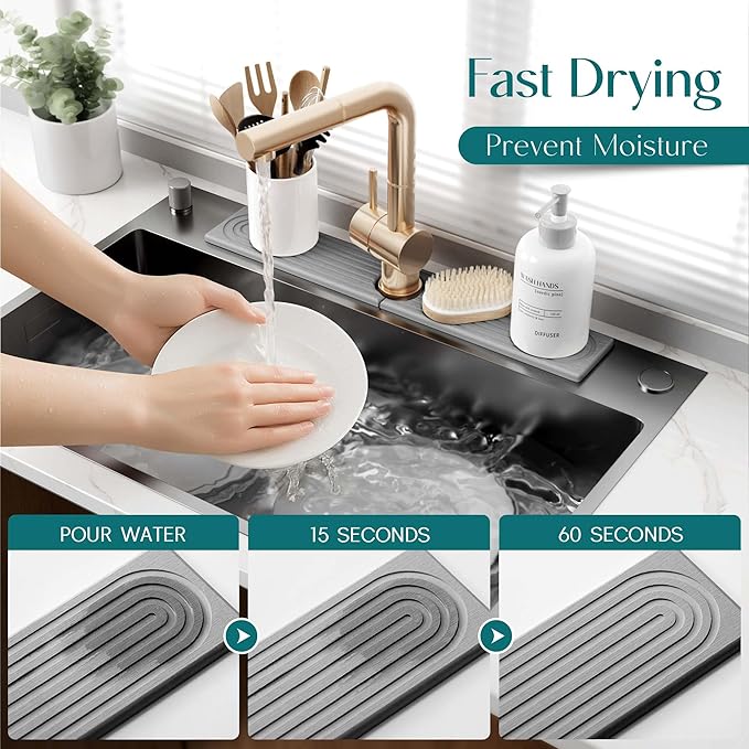 Kitchen Faucet Absorbent Mat