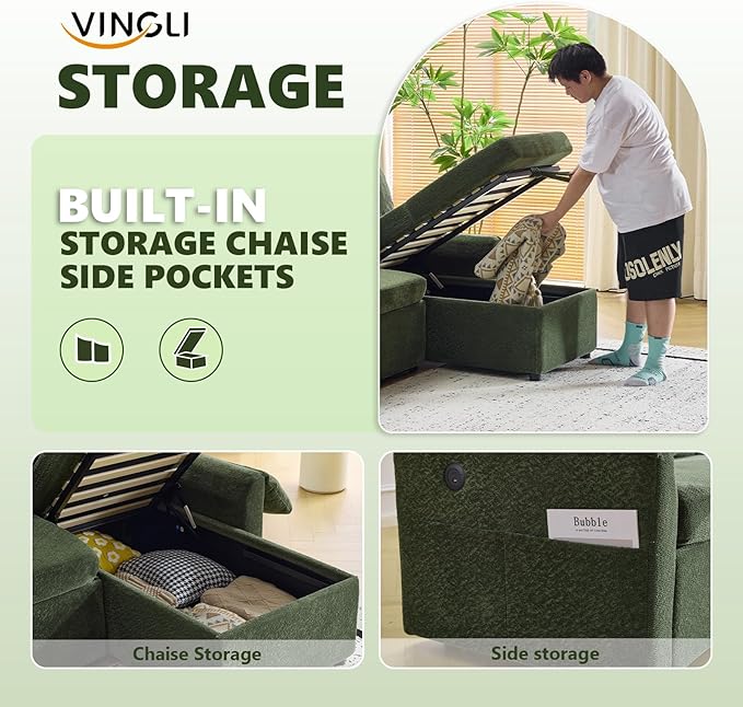 VINGLI Convertible Sofa Bed Couches