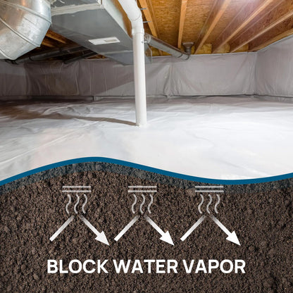 ARGENDON 14 Mil Vapor Barrier for Crawl Space - 10' x 100' Thick Plastic sheeting, Drop Cloth Moisture Barrier Covering for Crawlspace Encapsulation, Commercial & Residential Use